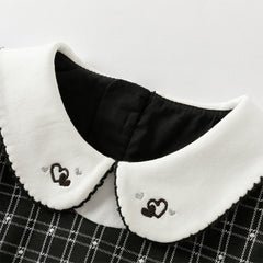 Dave&Bella Toddler Girls Classic Black White Plaid A-line Party Dress