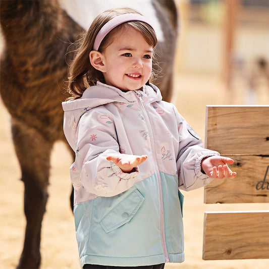 Dave&Bella Girls Autumn Cute Outdoor Hooded Fleece Coat