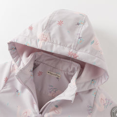 Dave&Bella Girls Autumn Cute Outdoor Hooded Fleece Coat