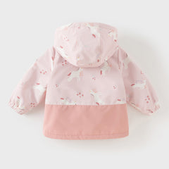 Dave&Bella Girls Autumn Cute Outdoor Hooded Fleece Coat