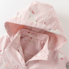 Dave&Bella Girls Autumn Cute Outdoor Hooded Fleece Coat