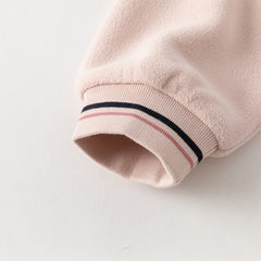 Dave&Bella Girls Kids Cozy Navy Blue Anti-Static Fleece Jackets