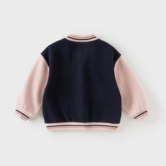 Dave&Bella Girls Kids Cozy Navy Blue Anti-Static Fleece Jackets