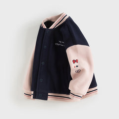 Dave&Bella Girls Kids Cozy Navy Blue Anti-Static Fleece Jackets