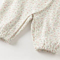 Dave&Bella Baby Girl Autumn Cotton Antibacterial Onesie Indoor Soft Romper