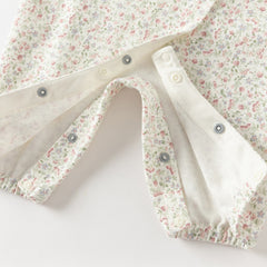 Dave&Bella Baby Girl Autumn Cotton Antibacterial Onesie Indoor Soft Romper