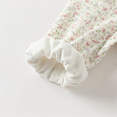 Dave&Bella Baby Girl Autumn Cotton Antibacterial Onesie Indoor Soft Romper