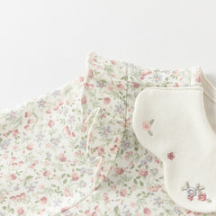 Dave&Bella Baby Girl Autumn Cotton Antibacterial Onesie Indoor Soft Romper