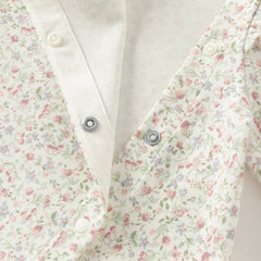 Dave&Bella Baby Girl Autumn Cotton Antibacterial Onesie Indoor Soft Romper