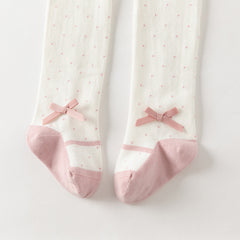 Dave&Bella Toddler Girls Autumn Sweet Beige Footed Tights Leggings