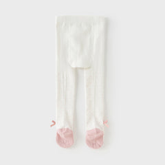 Dave&Bella Toddler Girls Autumn Sweet Beige Footed Tights Leggings