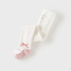 Dave&Bella Toddler Girls Autumn Sweet Beige Footed Tights Leggings