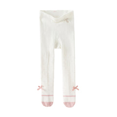 Dave&Bella Toddler Girls Autumn Sweet Beige Footed Tights Leggings