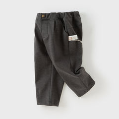 Dave&Bella Toddler Boys Winter School Comfortable Straight Leg Knit Pants