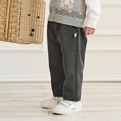 Dave&Bella Toddler Boys Winter School Comfortable Straight Leg Knit Pants