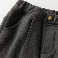 Dave&Bella Toddler Boys Winter School Comfortable Straight Leg Knit Pants