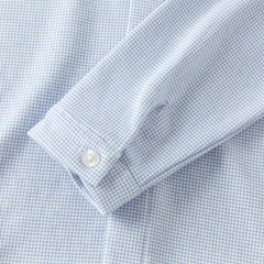 Dave&Bella Toddler Boys Blue Houndstooth Cotton Formal Shirts Tops