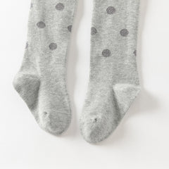 Dave&Bella Girls Autumn Grey Print Footed Tights Leggings