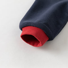 Dave&Bella Boys Autumn Navy Blue Striped One-Pieces Romper