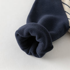 Dave&Bella Boys Autumn Navy Blue Striped One-Pieces Romper