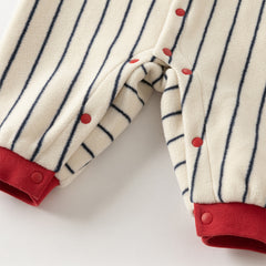 Dave&Bella Boys Autumn Navy Blue Striped One-Pieces Romper