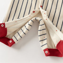 Dave&Bella Boys Autumn Navy Blue Striped One-Pieces Romper