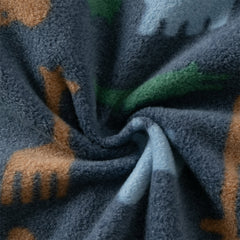 Dave&Bella Baby Girls/Boys Playful Print Fleece One-piece Hooded Crawl Suit Romper