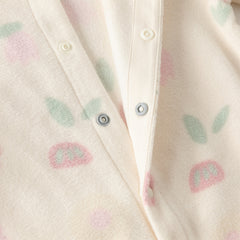 Dave&Bella Baby Girls/Boys Playful Print Fleece One-piece Hooded Crawl Suit Romper