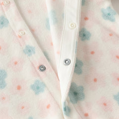 Dave&Bella Baby Girls/Boys Playful Print Fleece One-piece Hooded Crawl Suit Romper