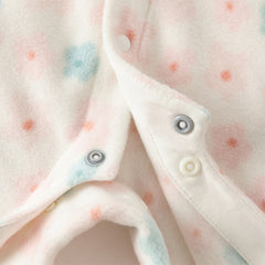 Dave&Bella Baby Girls/Boys Playful Print Fleece One-piece Hooded Crawl Suit Romper