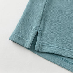 Dave&Bella Kids Boys College Style Cotton Blue Polo Shirts Top