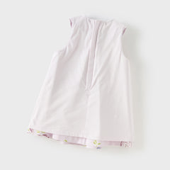 Dave&Bella Toddler Girls Summer Cute Pink Breathable Cotton Sleeveless A-line Dress