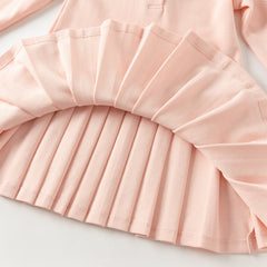 Dave&Bella Toddler Girls Autumn Cotton College Style A-line Dress