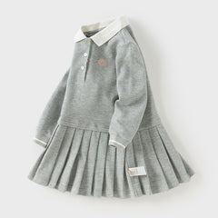 Dave&Bella Toddler Girls Autumn Cotton College Style A-line Dress