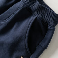 Dave&Bella Toddler Boys Playful Red White Striped Two-piece Pants Suits