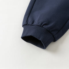 Dave&Bella Toddler Boys Playful Red White Striped Two-piece Pants Suits