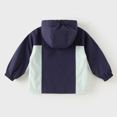 Dave&Bella Toddler Girls/Boys Purple/Navy Classic Waterproof Hooded Jackets