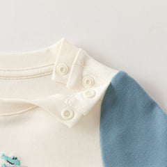 Dave&Bella Baby Boys White Car Print Casual Soft Cotton Rompers