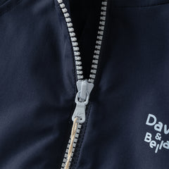 Dave&Bella Toddler Boys Navy Fleece Warm Versatile Turtle Waterproof Coats