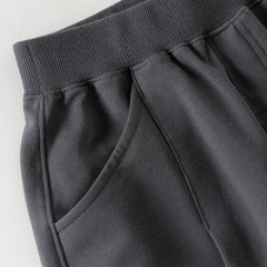 Dave&Bella Toddler Boys Grey/Apricot Daily Versatile Cozy Pants