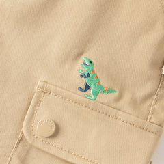 Dave&Bella Toddler Boys Khaki/NavyNavy Simple Versatile Drawstring Pants