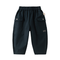 Dave&Bella Toddler Boys Navy/Khaki Casual Comfortable Loose Pants