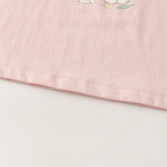 Dave&Bella Toddler Girls/Boys Pink/Blue Cute Print Cozy Cotton T-shirts