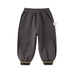 Dave&Bella Toddler Girls Purple/Dark Gray Rabbit Comfortable Outdoor Loose Pants