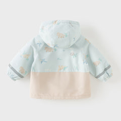 Dave&Bella Toddler Girls/Boys Pink/Yellow/Blue Cute Animals Print Hooded Jackets
