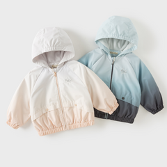 Dave&Bella Toddler Girls/Boys Purple/Blue Hooded Fleece Lined Waterproof Jackets