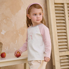 Dave&Bella Toddler Girls/Boys White Cozy Cotton Simple/Versatile T-shirts