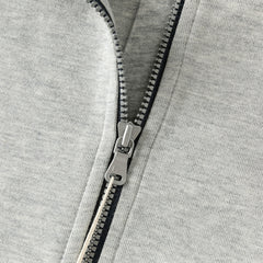 Dave&Bella Toddler Boys Gray Long-sleeved Hooded Outwear Single-layer Hooded Coats