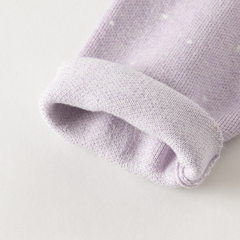 Dave&Bella Toddler Girls Purple Scalloped Butterfly Jacquard Knit Cozy Cotton Cardigans