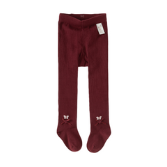 Dave&Bella Toddler Girls Dark Red/Grey Simple Casual Cozy Comfortable Leggings